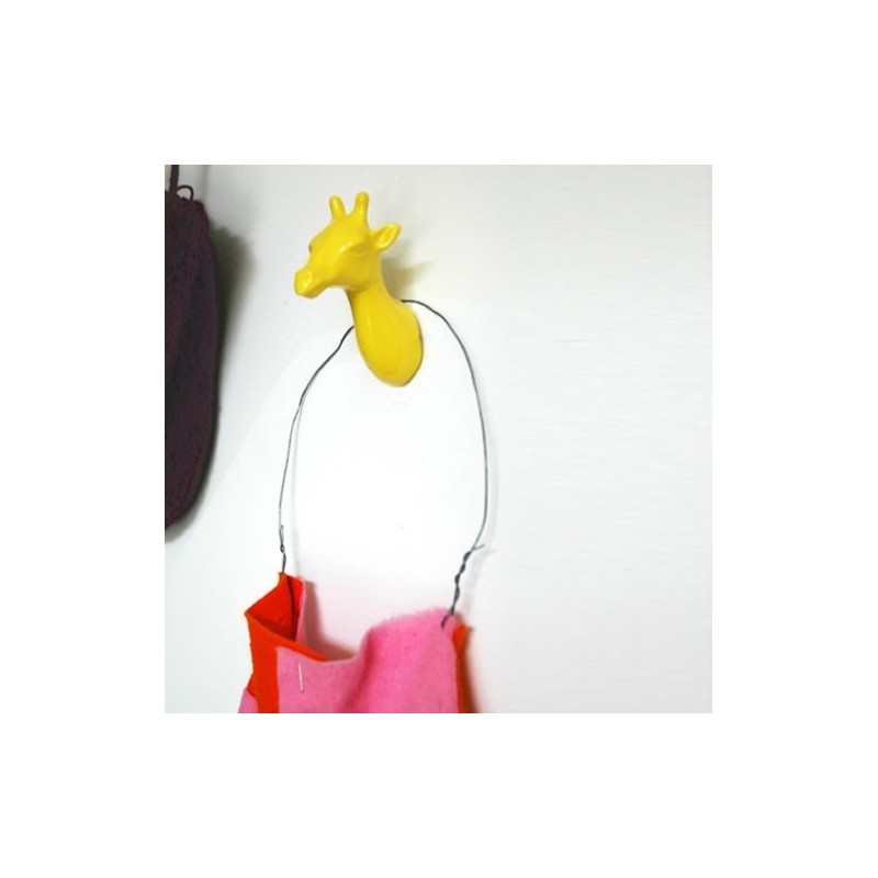 ZOO GIRAFFE wall hook Yellow
