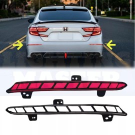 lighting_master Clear Lens Rear Bumper LED Reflector Fits Honda Accord 2018-2022 w/ Animation