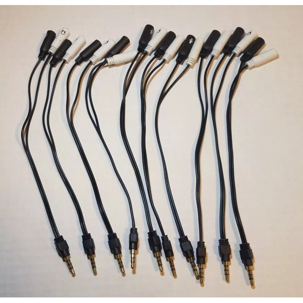 Unbranded/Generic Lot of 10 1x 1/8" 3.5mm TRRS Male Plug