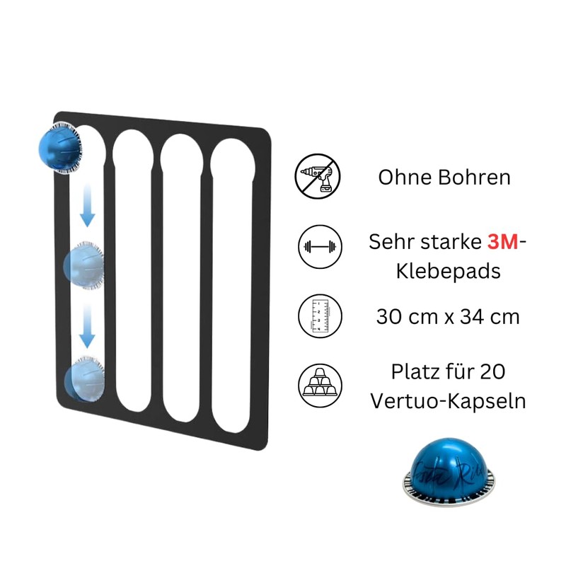 Capsule Holder for Nespresso Storage Holder Vertuo Capsules Wall No
