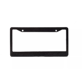 Boulevard Black Crystal Rhinestones License Plate Frame 7 rows With Free Screw Caps