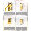 WMJNH 1/2 Inch Natural Gas Quick Connect Fittings Kit, Solid