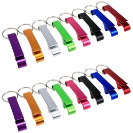 Xiaoyztan 16 Pcs Antler Design Bottle Opener Keychain Pendants, Aluminum Portable Keyring Beer Bottle Opener Pocket Small Bar Claw Beverage Multi-functional Tool, Multi-Color