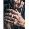Stainless Steel Hexagon Geometric Ring for Men Size 11