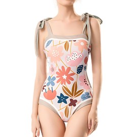 NQAXZIB Traje de Baño para Mujer,Bañadores Una Pieza con Control de Barriga Reversible Sexy con Estampados Retro,para Surfear Nadar Playa (X-Grande,Verde Claro)