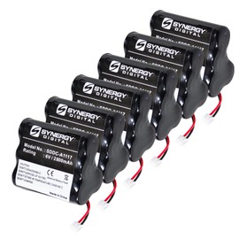 Synergy Digital Door Lock Batteries, Compatible with Customized Security S610945 Door Lock, (Alkaline, 6V, 2800 mAh), Combo-Pack Includes: 6 x SDDC-A1117 Batteries