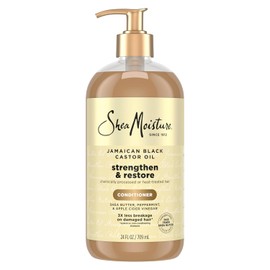 SheaMoisture Strengthen Conditioner Jamaican Black Castor Oil for Damaged Hair Cleanse 24 oz