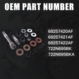 Seaforie Front Differential Axle Intermediate Shaft Inner Shaft Kit Compatible with Dodge Ram 1500 2012-2018 Ram 1500 Classic 2019-2021 68257420AF 68257421AF 68257422AF 722N695BK
