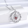 YueYuan Sacred Heart of Jesus Necklace 925 Sterling Silver Crown