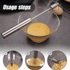 10Inch Stainless Steel Semi-Automatic Whisk Hand Push Rotary Whisk Blender