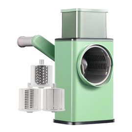 Cheese Grater Rotary Cheese Grater with Handle Master Shredder with Three Different Blades Can be Used as a Vegetable Grader Nut Chopper Cheese Grader