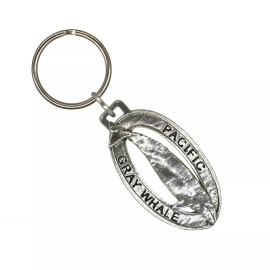 Grey Whale Keychain, M080KC, 2 Inch, Gray, Ocean, Watching, Nature, Gift, Metal