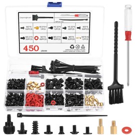 M3 M3,5 M5 PC Schrauben Set, 450 Stk Flachkopf Kreuzschlitz Laptop Computer Schrauben Set für Mainboard Festplatten SSD Gehäuse PC Lüfter Schraubenset Reparatur Zubehör