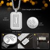 Zillaly initial letter Pendant Necklace Men Women boy Capital silver