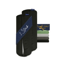 Marie´s Home 2 x Cushion Covers 40 x 15 cm for Neck Roll 1613.2353 Black