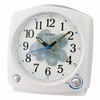 Seiko Serene Non Ticking Bedroom Alarm Clock, 5 Inch, White