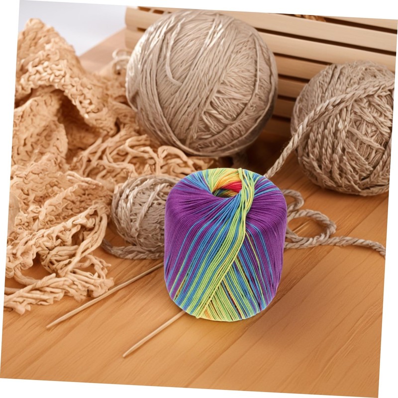 NUOBESTY 1 Roll Cotton Yarn Knitting Yarn Material Dyed for