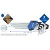 BRILLIANT TOOLS Allen Key Set, TX Profile, Short, Chrome Vanadium