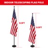 SENZHIYI Indoor Telescoping Flag Pole with Base 6FT-8FT,Aluminum Commercial Indoor