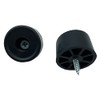 Rubber Door Stops/Wall Protectors with Screws (Large (33mm) Black)