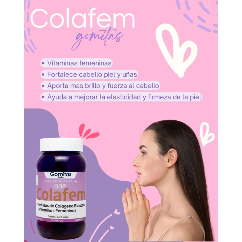 Gomitas Colágeno Bbp Péptidos 130 Paraiso Natural Uva