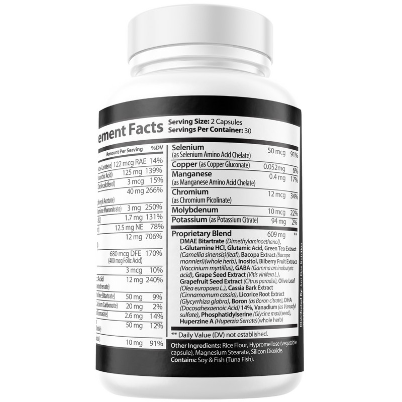 Just Ripe Nutrition IQ Blast Pro Brain Supplement Enhance Cognitive