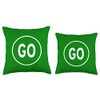 GO SIGN GREEN ROAD TRAFFIC HIGHWAY STREET STOP SIGN Throw