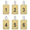 Pack of 20 Keyrings, Engraved Numbers Key Pendants with Metal