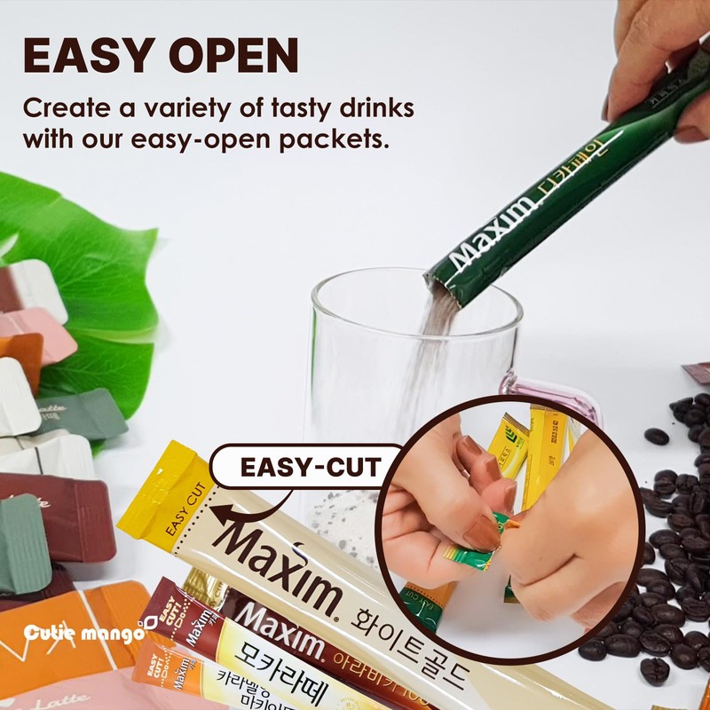 CUTIE MANGO Maxim & Ice Coffee Mix 20 Sticks |