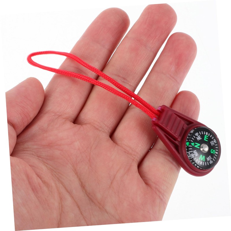 Totority 10pcs Miniature Compass Keychain Lightweight Compass for Hiking Camping
