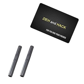 M&M Smartek Tubes 70 mm Set & Pull and Hack Card Aluminium Snuff Bat Snorter Nasal Tube Bullet Sniffer Snuffer for Snuff - Choice of Colours and Quantity (2 x Chrome & Card)