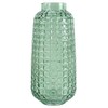 Designer Glass Vases, 30cm Green Cube
