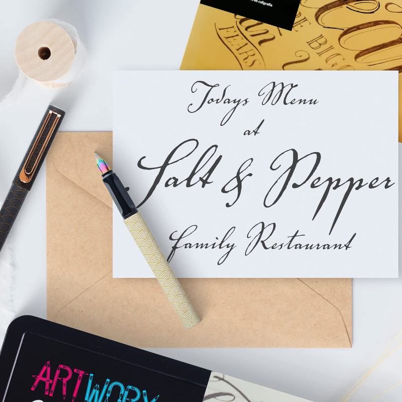 Artworx Calligraphy Pen Set - With Guide Book and Practice