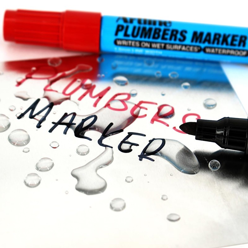 Artline Plumbers Permanent Markers, Professional Series, For Use On Wet