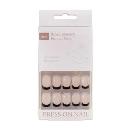 Does Not Apply Press on Nails Short Square Light Pink Fake Nails Press on French Nail Tip 2Pack