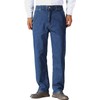 Soojun Mens Elastic Waist Jeans Relaxed Fit with Zipper and