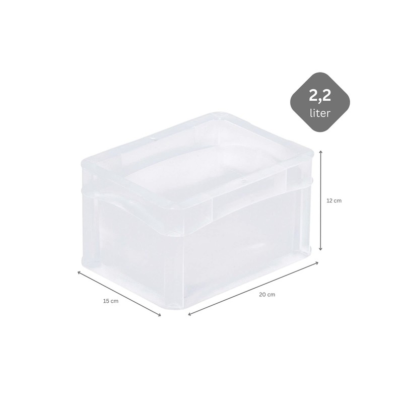 PROREGAL SuperSparSet 10 x Transparent Euro Containers BasicLine with Closed