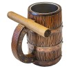 Lotus Wood Barrel Mug Design With Single Cigar Rest -