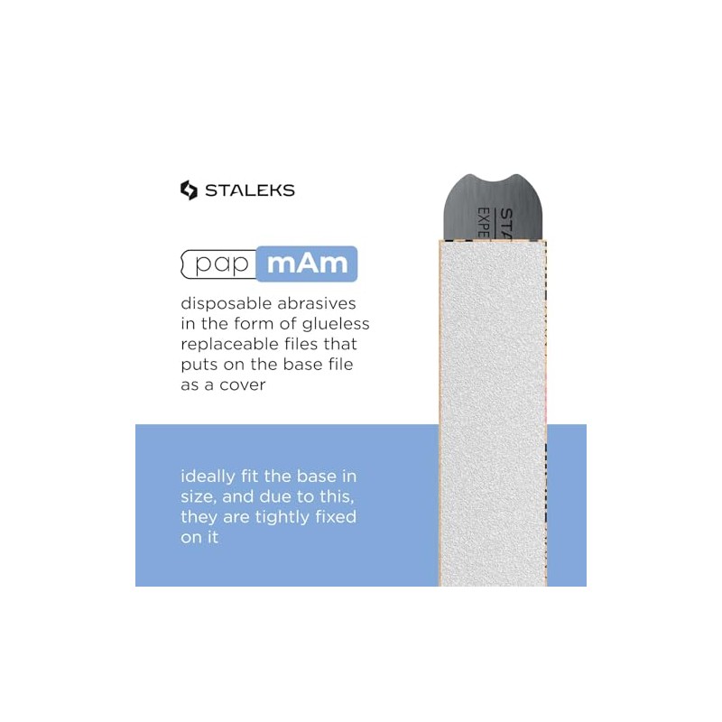 White Disposable papmAm Files for Straight Nail File Staleks Pro