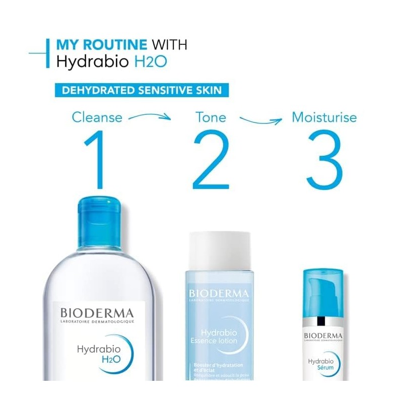 Bioderma Hydrabio H2O solución de eliminación de agua micelar, limpieza