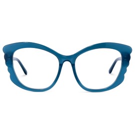 VOOGLAM Cateye Blue Light Glasses for Women Anti Eyestrain Dry Eyes Computer Phone TV Eyewear Red Blue