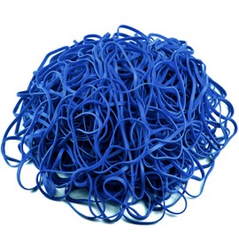 Large Heavy Duty Latex Rubber Bands 12 inches Trash Can Bands for Office Supply, File Folders, Cat Litter Box, 30 Pack (Blue)