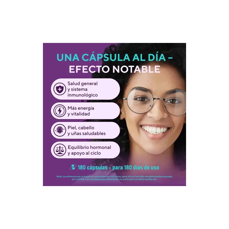 Multivitamínico Mujer Con Colágeno Y Biotina 180 Cápsulas Sin Sabor