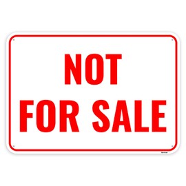 1PC Not For Sale Sign, 10 x 7 Inches - Aluminum