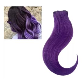 QNI-LMB Extensiones De Cabello Color Purple - Cabello 100% Natural