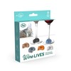 Genuine Fred Wine Lives Kitty Drink Markers, Set of 6