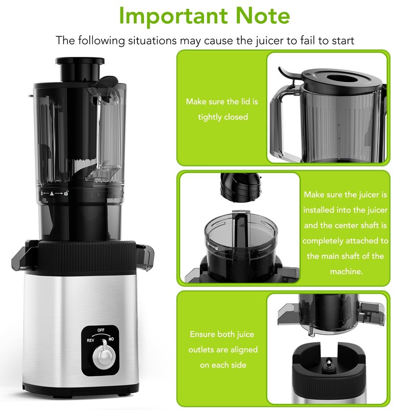 COWSAR Cold Press Juicer - Juicer Machines with 4.35" Wide