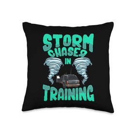 Funny Storm Chaser In Training Tornado & Hurricane Chaser Throw Pillow