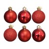 Assorted Red Baubles 12 Pack | 5cm Diameter | Christmas