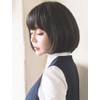 (FUPUONE) Short Wig, Bob, Short, Neat Style, With Net, Smooth,